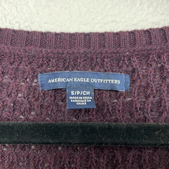 American eagle plum loose knit sweater size S - Picture 4 of 5